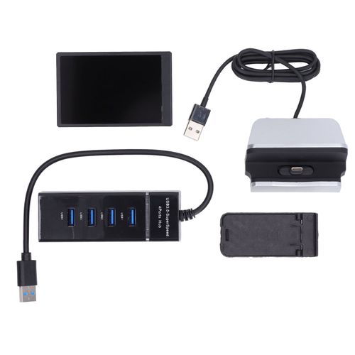 XYONG Ecran d'ordinateur 3,5 pouces USB noir, reglage continu de la luminosite, capteur PC, panneau d'affichage