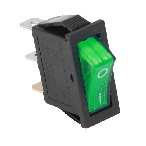 XYONG Kit de 100 interrupteurs a bascule ABS 3 broches, marche/arret, 2 positions, 125/250 V, pour machine, vert