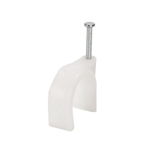 XYONG Lot de 100 serre-cables circulaires en polyethylene de 25 mm avec clou en acier pour la fixation