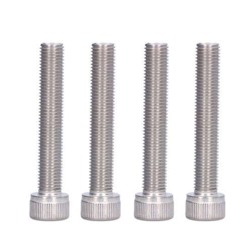 XYONG Lot de 4 vis a tete cylindrique a six pans creux en acier inoxydable A2, pas fin de 1,25 mm, M10 x 60
