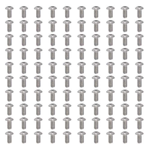 XYONG Lot de 100 vis a tete cylindrique a six pans creux M4 en acier galvanise pour Precision Machinery Industries2802-0004-0008