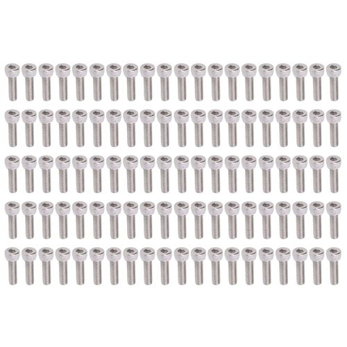 XYONG Lot de 100 vis a tete cylindrique a six pans creux en acier galvanise, fixations industrielles M4 x 0,7 mm 2800-0004-0012