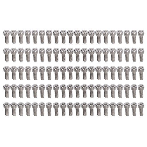 XYONG Lot de 100 vis a tete cylindrique a six pans creux en acier galvanise, fixations industrielles M4 x 0,7 mm 2800-0004-0010