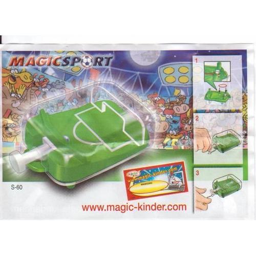 Kinder - Série : Magicsport (02/2006) - Mpg S60 (S-60) : Le Demi-Terrain De Football - Figurine Complète, Avec Bpz + 1 Magicode
