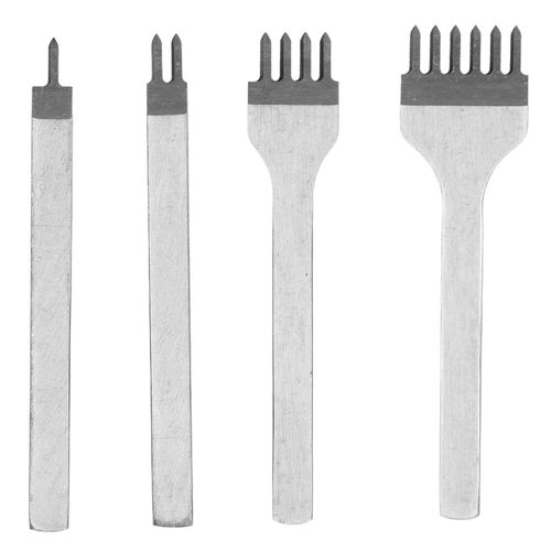 XYONG Kit de ciseaux a lacage diamante, kit de bricolage pour le travail du cuir, poinconnage, estampage, ciseaux a dents HSS, espacement de 5 mm