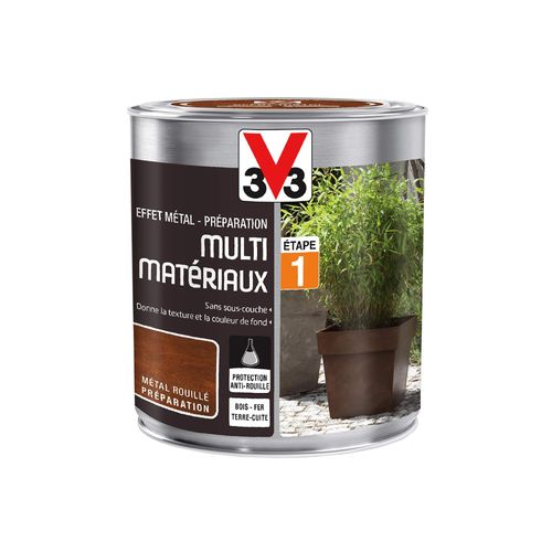 Préparation effet métal peinture multi-matériaux métal rouillé 0.5 L