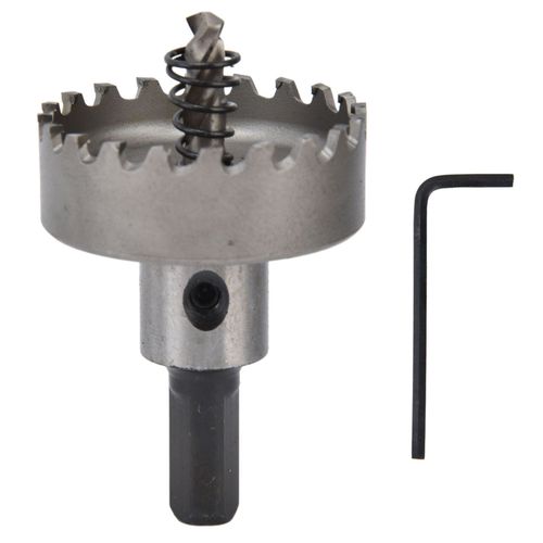 XYONG Ensemble de scies cloches en carbure pour acier inoxydable et aluminium, tige triangulaire antiderapante, 45 mm, 20 dents