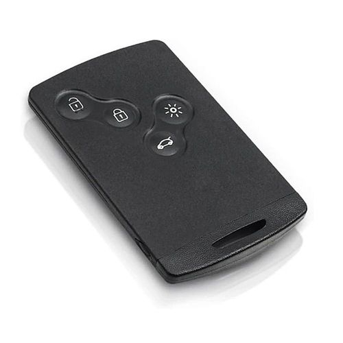 Coque De Clé 4 Boutons Compatible Renault Captur, Clio 4, Laguna 3, Megane 3, Scenic 3, Trafic 3, Zoe - Carte De Démarrage