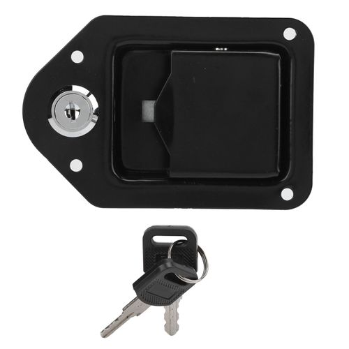 Xyong Loquet De Porte De Remorque Pour Groupe Electrogene Diesel, Serrure Trapezoidale Silencieuse A 4 Trous De Remplacement + Cle