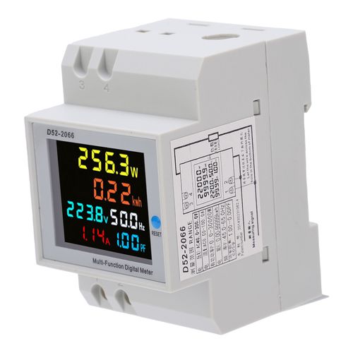 XYONG D522066 Compteur d'energie domestique monophase intelligent de type rail 220 V, AC 40,0 a 300,0 V