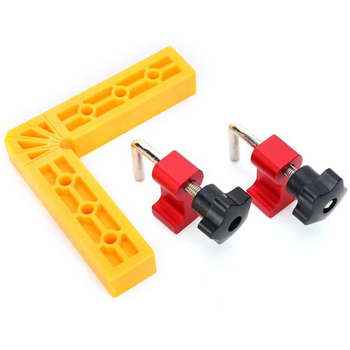 XYONG Pince de positionnement a angle droit, regle de fixation a 90¡ã, equerres de serrage pour epissure de menuiserie en forme de L