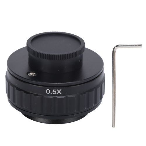 XYONG Adaptateur d'objectif 0,5X 38 mm a monture C pour microscope stereo trinoculaire pour mise au point d'appareil photo numerique