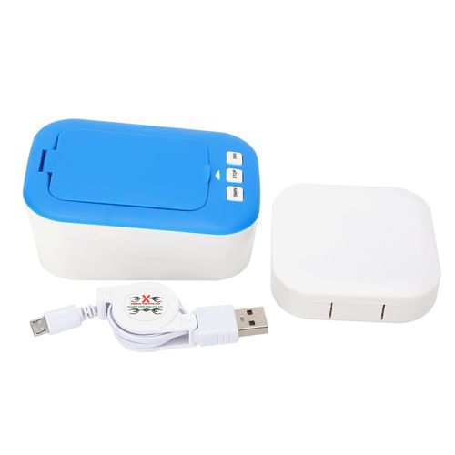 Xyong Micro-Nettoyeur A Ultrasons En Acier Inoxydable Pour Lentilles De Contact Mk-180 48 Khz, Bleu 