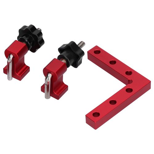 XYONG Outil de serrage de charpentier, pince a angle droit 90¡ã, fixation auxiliaire en L, clip de positionnement pour panneau 110 mm