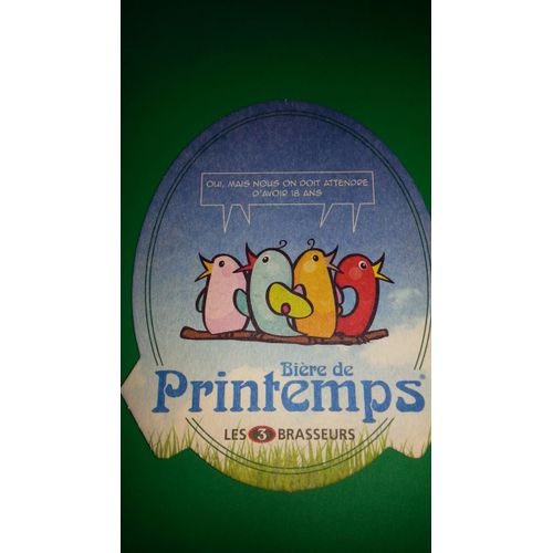 Sous-Bock Bière De Printemps Les 3 Brasseurs