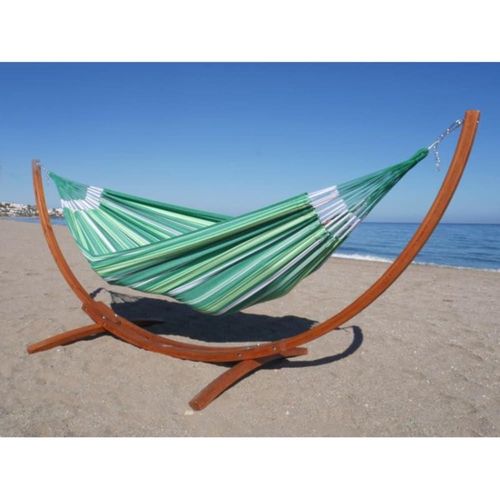 Hamac Xxl En Coton Multicolore Et Support En Bois De Mélèze