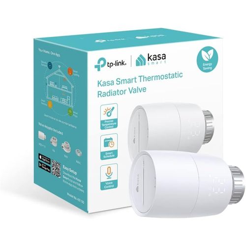 Kasa Ke100 Vanne De Radiateur Intelligente, Économie D'Énergie, Affichage Led, Programme Trv Intelligent, Fonctionne Avec Alexa Et Google Home, Installation Facile (Ke100)[MAT790285]
