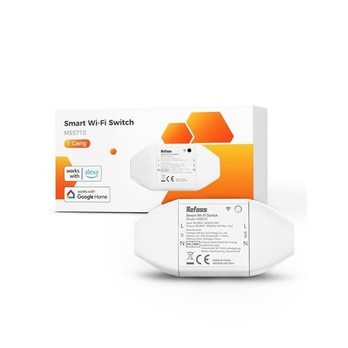 Interrupteur Intelligent, Diy Interrupteur Connecté Avec Alexa Et Google Home, Lot De 1 Commutateur Wifi Avec Commande Vocale, Contrôle À Distance Et Fonction De Temps, 2500W[MAT790575]