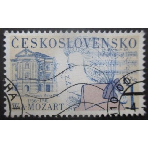 Tchecoslovaquie N°2876 Mozart Oblitéré