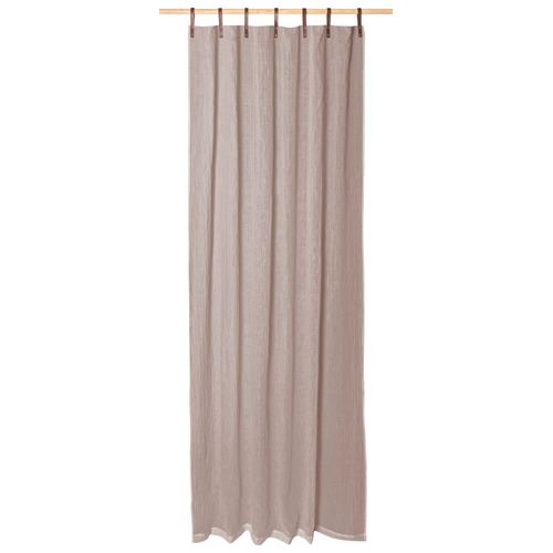 Panneau Voilage Avec Pattes Aspect Cuir Taupe 245 X 135