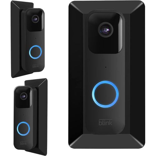 Support Pour Sonnette Vidéo Blink - Plaque Murale Pour Sonnette Vidéo Blink - Support D'Angle Réglable - Support De Coin Incliné - Accessoire Pour Sonnette Vidéo Blink - Noir[MAT790942]