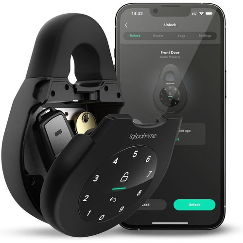 Keybox 3 Smart Lock Box, Large Key Safe Compatible With Airbnb Ios/Android ¿ Remotely Generate Bluetooth-Keys & Pin Codes Without Internet[MAT791282]