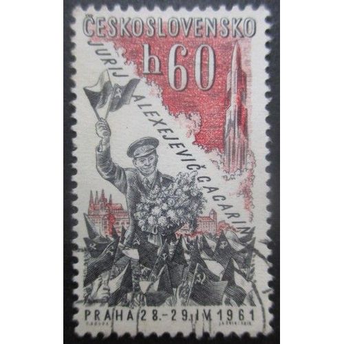 Tchecoslovaquie Poste Aérienne N°51 Gagarine Oblitéré
