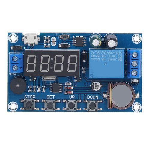 XYONG Module relais en temps reel, 5 periodes de temps, temporisation 24 h, connexion anti-retour, buzzer, interrupteur d'avertissement, carte controleur