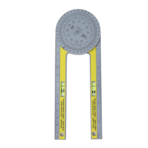 XYONG Rapporteur d'angle pour scie a onglet, jauge d'angle a 360 degres avec billes horizontales pour menuisiers