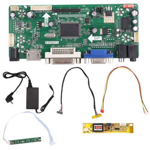 XYONG Carte controleur pour LTN154AT01, compatible avec LIN154AT07 1280x800, avec prise d'alimentation UE 110-220 V