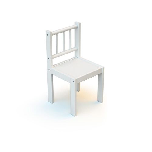 Set 1 Table + 2 Chaises Enfant En Bois Blanc