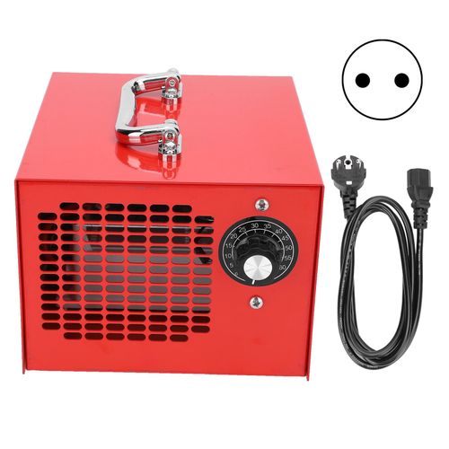 XYONG Generateur d'ozone, purificateur d'air portable, version puissante, rouge, avec minuterie, prise UE 220 V, 10 g/h