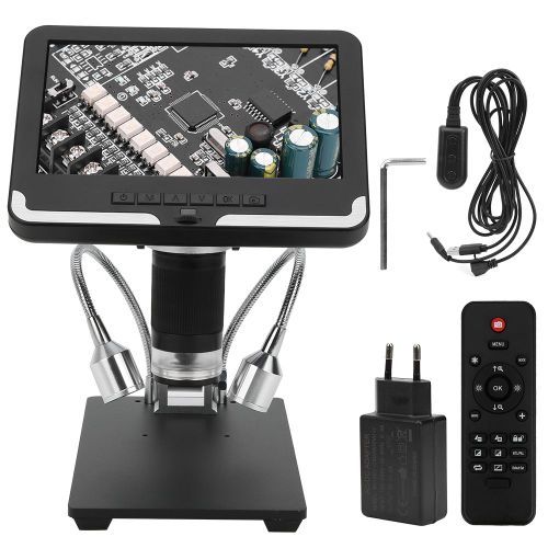 XYONG Microscope numerique HD avec ecran pour reparation de telephone, soudage de circuits imprimes, AD206, prise USB UE 110-240 V