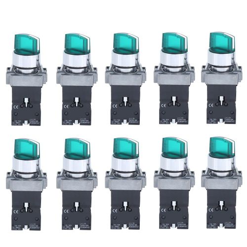 XYONG Interrupteur a bouton-poussoir BERM, 10 pieces, normalement ferme, elements de commande de puissance, AC 220 V/AC 24 V, BEM-XB2-10XD/2124 V