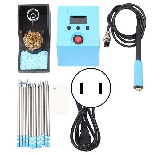XYONG Station de soudage 120 W a temperature constante + fer a souder electrique reglable avec 12 tetes de fer, prise US 110 V
