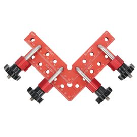 XYONG Regle de positionnement a angle droit de type L, outil de menuiserie en alliage d'aluminium avec echelle 120 mm