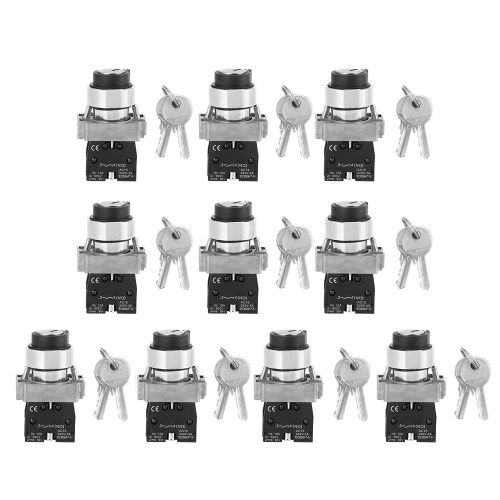 XYONG Interrupteur a bouton normalement ferme BERM, 10 pieces, elements de commande de puissance AC240 V BEM-XB2-20Y/33
