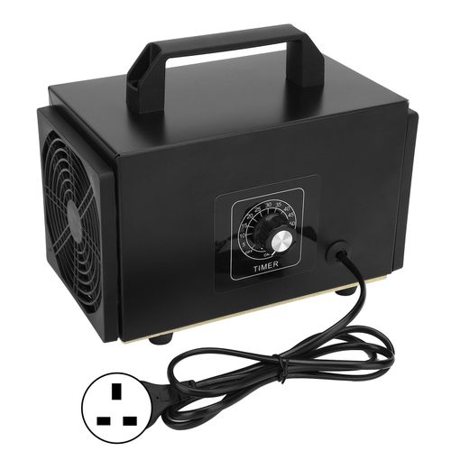 XYONG Generateur d'ozone, purificateur d'air portable, noir, avec minuterie, accessoires industriels, prise britannique 220 V, 15 g/h