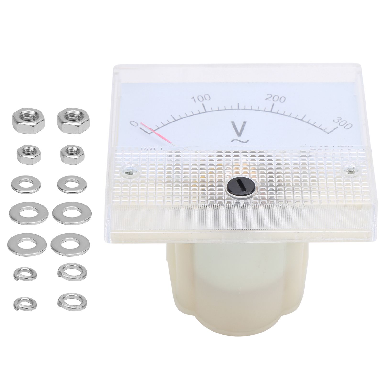 XYONG Voltmetre a aiguille 85L1 AC 0-300 V, echelle transparente, monte en ABS, mesure de tension