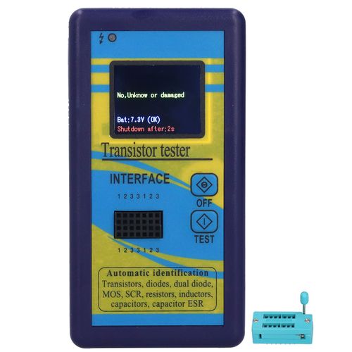 XYONG Testeur de transistor M328, affichage graphique de la resistance et de la capacite, bleu, 9 V CC