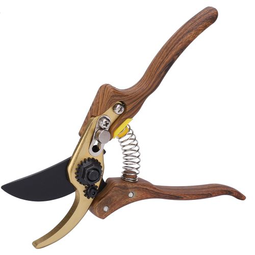 XYONG Secateur HILDA, ciseaux de jardinage a haute teneur en carbone SK5, grain de bois, sans effort