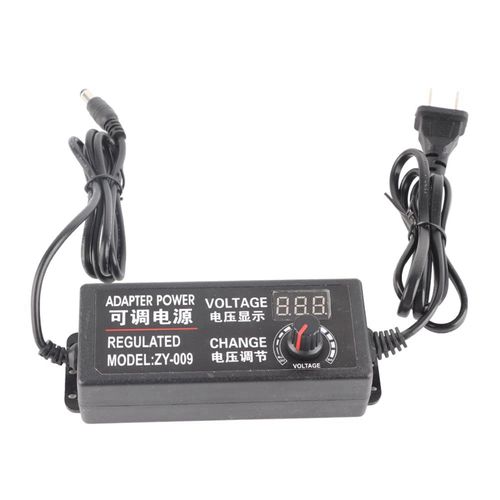 XYONG Adaptateur secteur reglable, tension variable, chargeur, alimentation DC3V-12V AC100-240V, prise US
