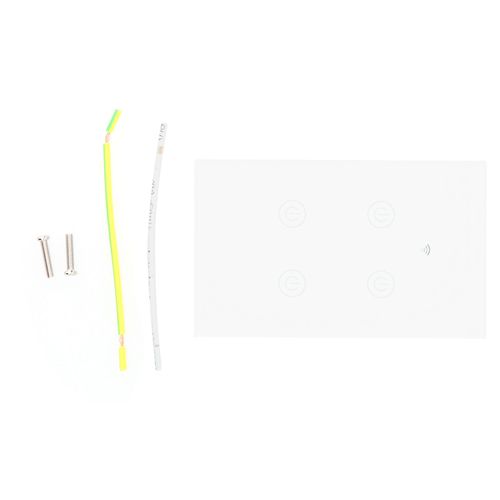XYONG Interrupteur Wi-Fi intelligent tactile mural, commande vocale a 4 voies, prise americaine 100-240 V CA