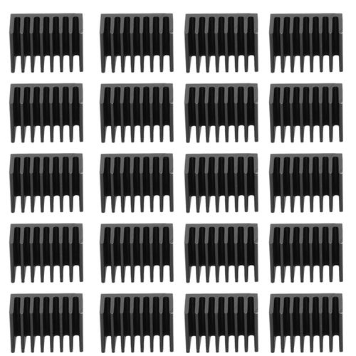 XYONG Lot de 20 dissipateurs thermiques en aluminium pour processeur, composants industriels, Q20 x 10 x 13, noir
