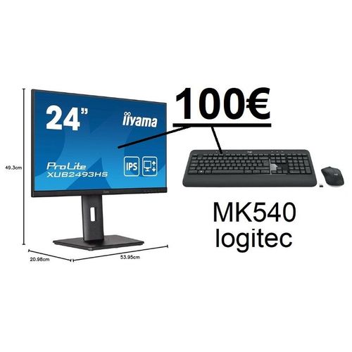 Écran iiyama ProLite XU2492HSU-B6 ¿ IPS 23.8" Full HD ¿ 0.4 ms