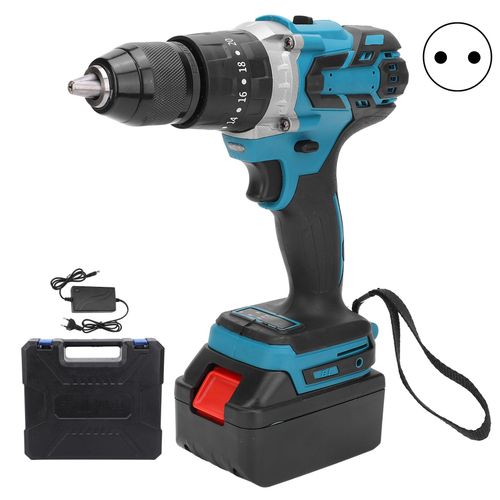 XYONG Tournevis electrique a batterie au lithium, perceuse de qualite industrielle, 13 mm, AC110-240 V (prise UE)