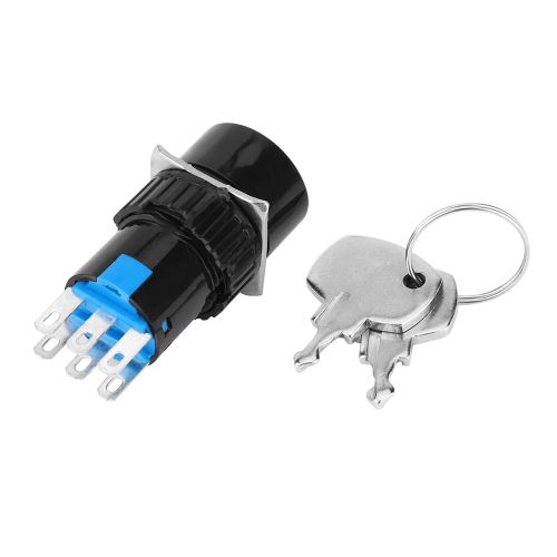 Interrupteur rotatif a cle a montage sur panneau 2/3 positions, 250 V CA/3 A CC/30 V CA/5ALA16-22Y3