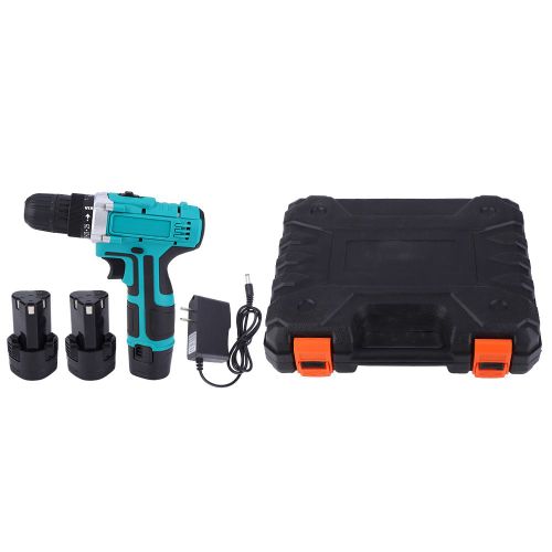 Perceuse electrique sans fil rechargeable Li-ion 12 V, tournevis electrique, prise americaine 100-240 V, 2 batteries