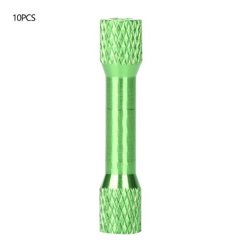 Lot de 10 entretoises de colonne filetees internes en alliage d'aluminium anodise M3 x 35 mm pour drone, vert