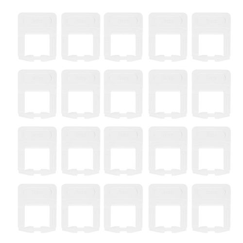 Lot de 20 clips de nivellement de carrelage de 3 mm pour mur, sol, positionnement horizontal
